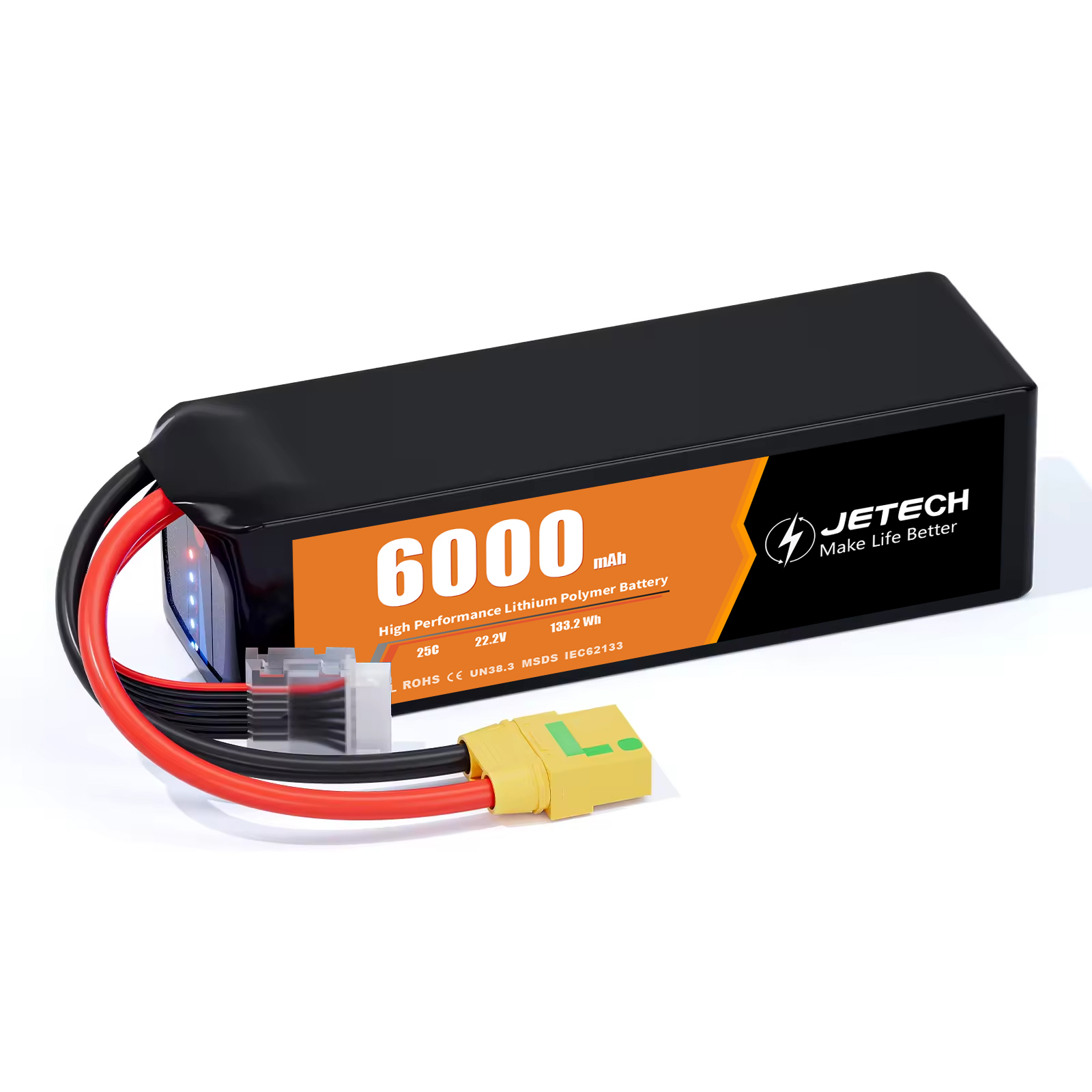 RC Battery 11.1V 6000mAh, 14.8V 6.0Ah, 22.2V 6.0Ah 100C 80C 50C 30C High Discharging Rate Larger Power Lithium Battery For FPV & Racing Car