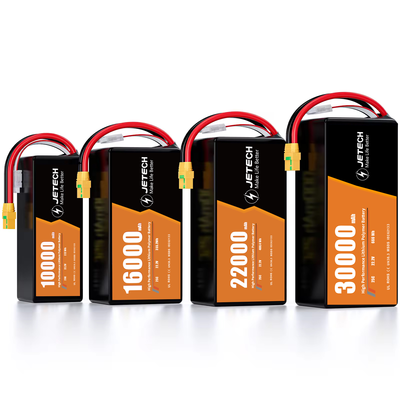 OEM 3S 4S 6S 11.1V 14.8V 22.2V 10000mAh to 30000mAh RC Car Lipo Battery  35C 100C Drone Lipo Battery Pack